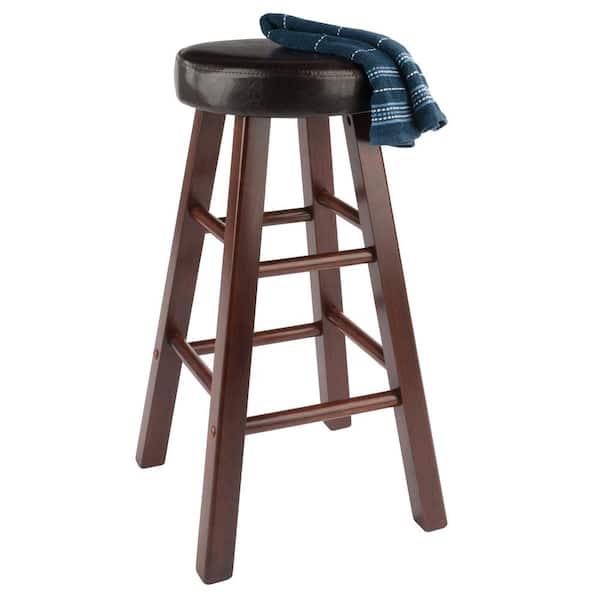 Mona Cushion Saddle Seat 24.84 Counter Height Barstool Hardwood/toasted  Walnut - Winsome : Target