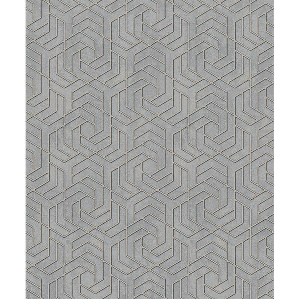 Advantage Tama Grey Geometric Wallpaper Sample