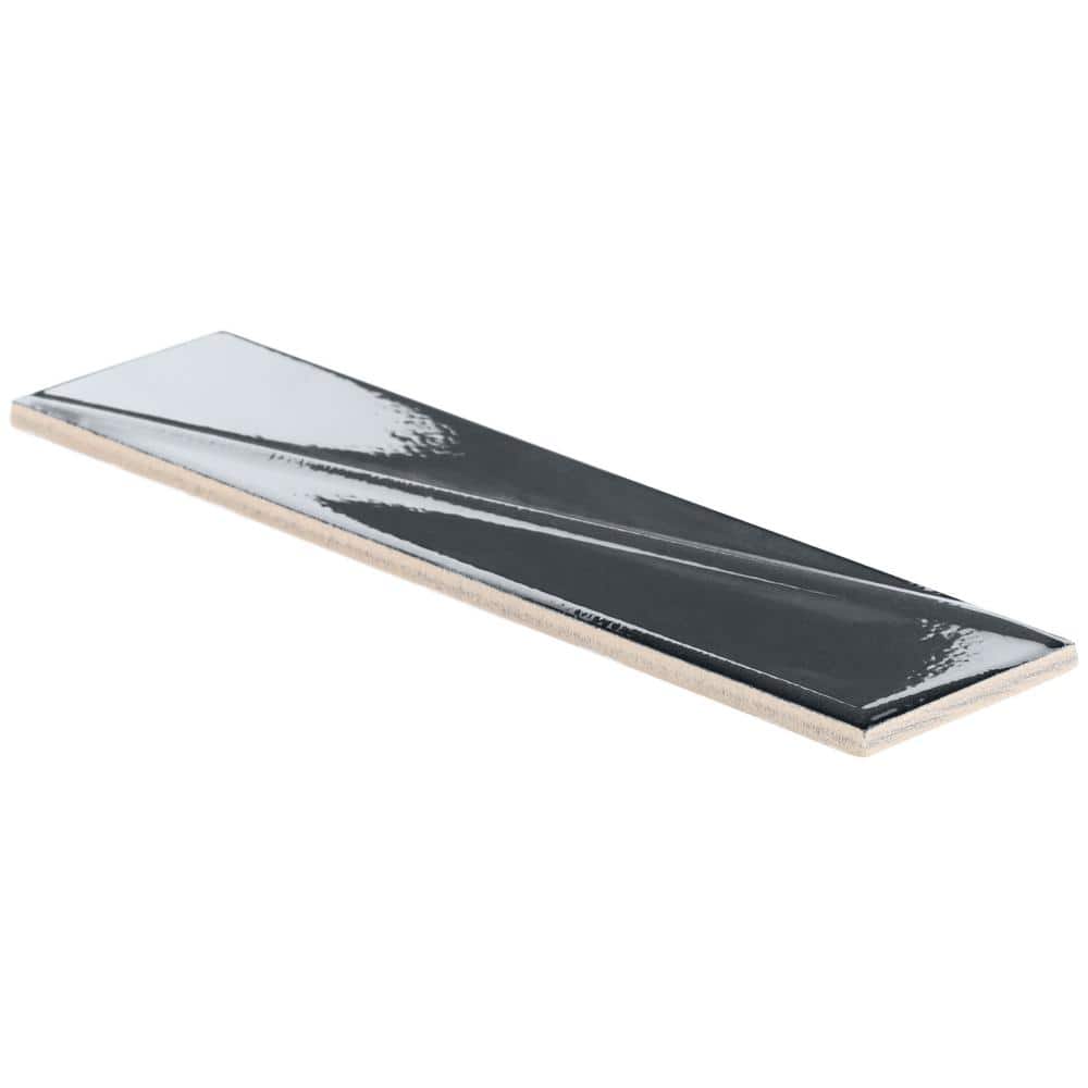 Storm Gray Glossy Ceramic Subway Wall Tile 3x12