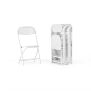 White Kids Plastic Folding Chairs (Set of 10)