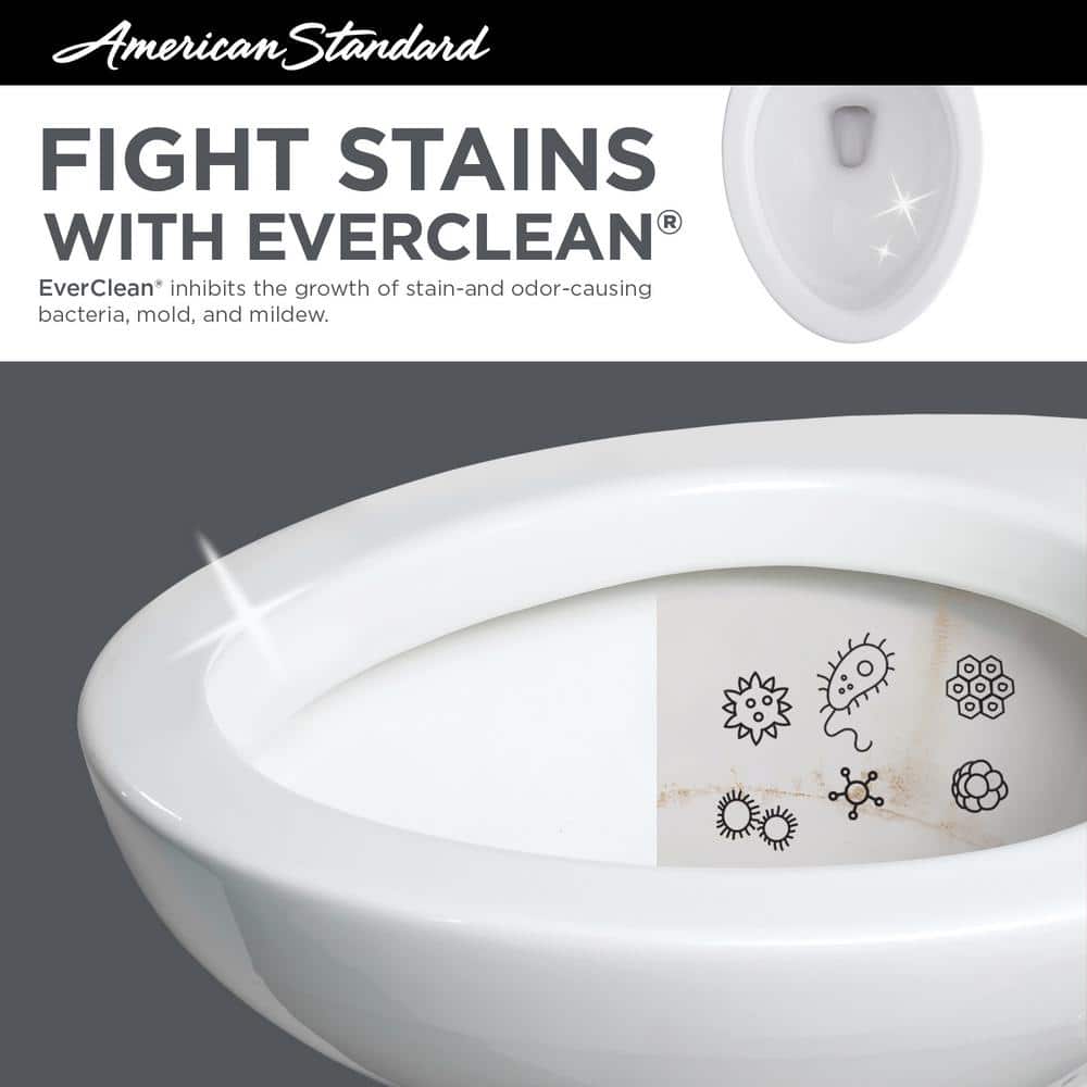 White Round Two Piece High Efficiency Toilet