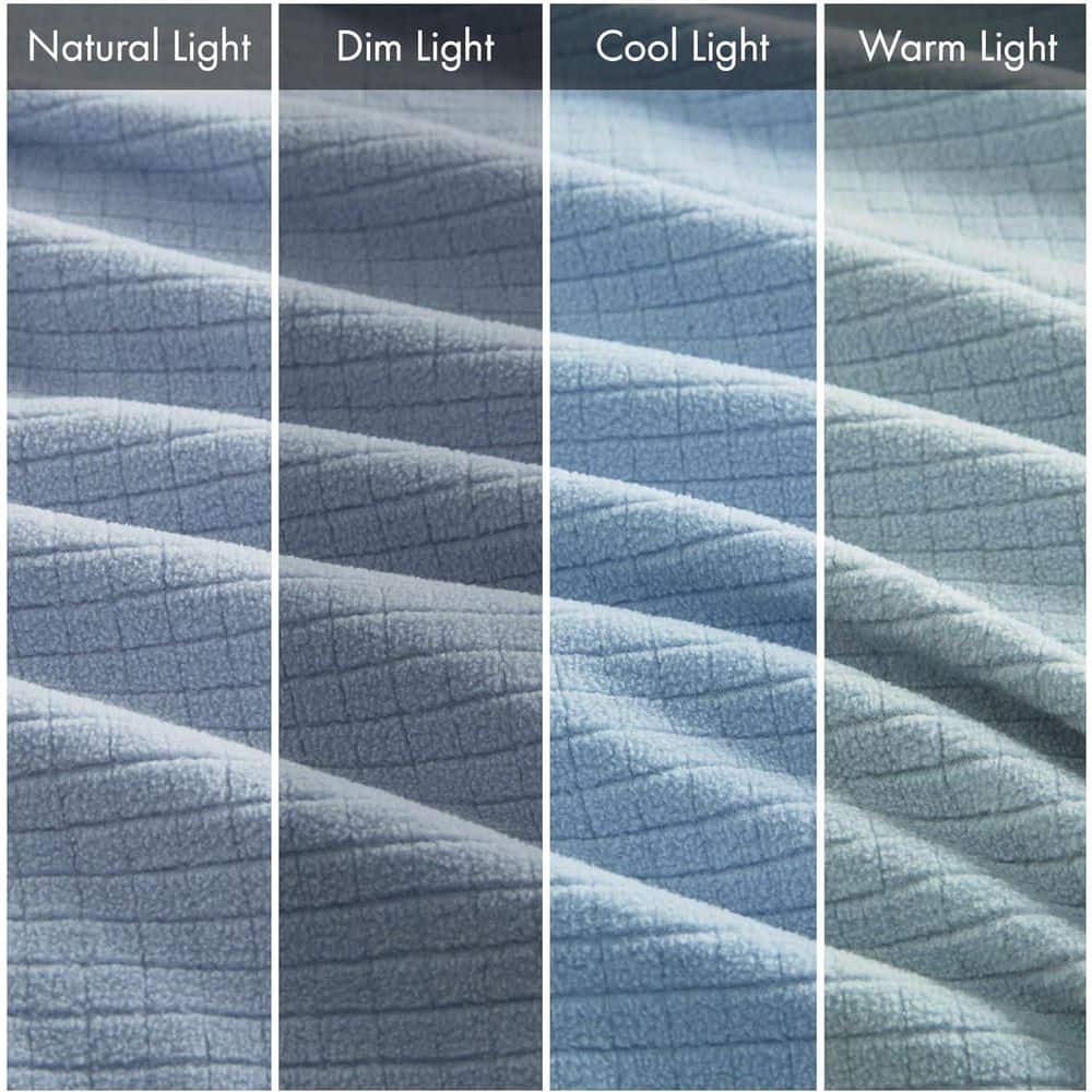 King Light Blue Microfleece Reversible Winter Blanket