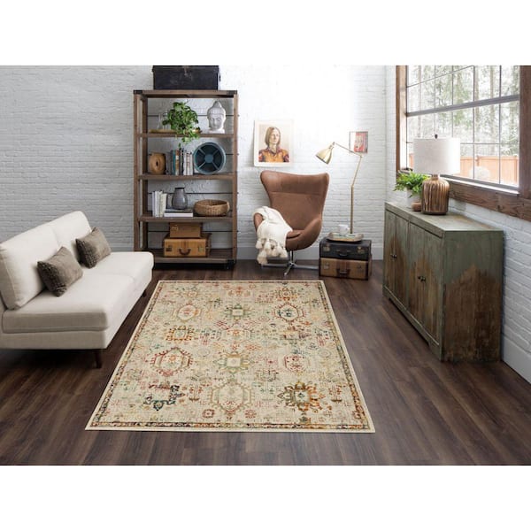 Medallion Multi 4 ft. x 6 ft. Indoor Area Rug