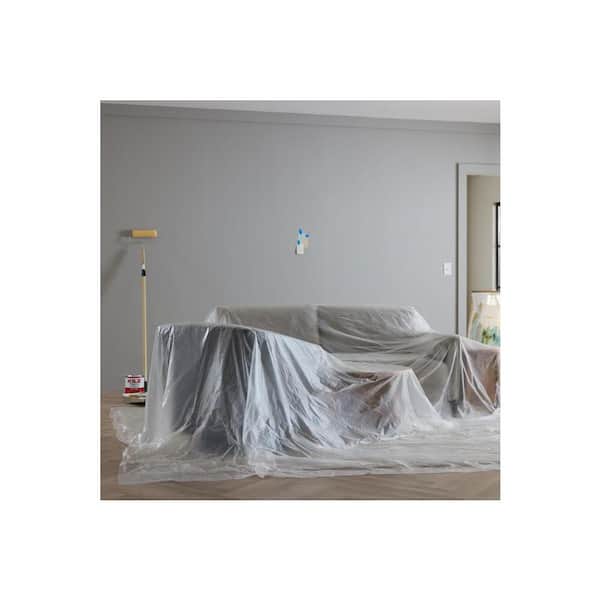 Auto Body Now 6-Pack Clear Plastic Drop Cloths – 9' X 12' Protective Covers For Painting, Floor Protection & Indoor/Outdoor Use