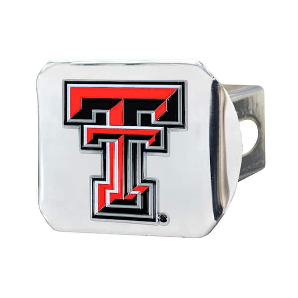 FANMATS NCAA Texas Tech University Color Emblem on Chrome Hitch Cover