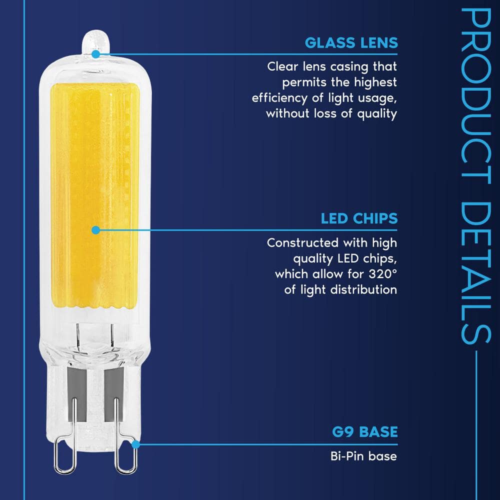 50 Watt Equivalent Dimmable Bi-Pin LED Bulb Pack
