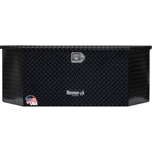Trailer Tongue Truck Tool Box in Diamond Tread Aluminum 35 in. Gloss Black