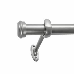 End Cap 18 in. - 36 in . Adjustable Curtain Rod 7/8 in. in Nickel with Finial