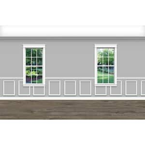 .75 in. D x 36 in. W x 94. in. L Unfinished Aspen Wood Ashley Wainscot Kit Panel Moulding