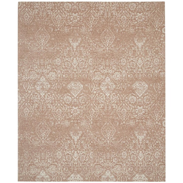Nourison Damask Beige Ivory 9 ft. x 12 ft. Vintage Floral Farmhouse Area Rug