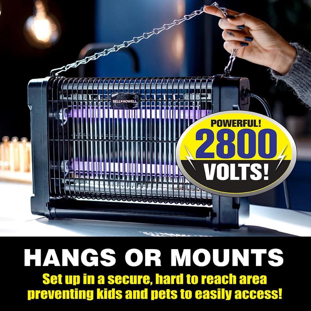 Bell + Howell Monster Zapper - Attracts and Kills Houseflies, Mosquitoes, Gnats - Indoor Bug Zapper