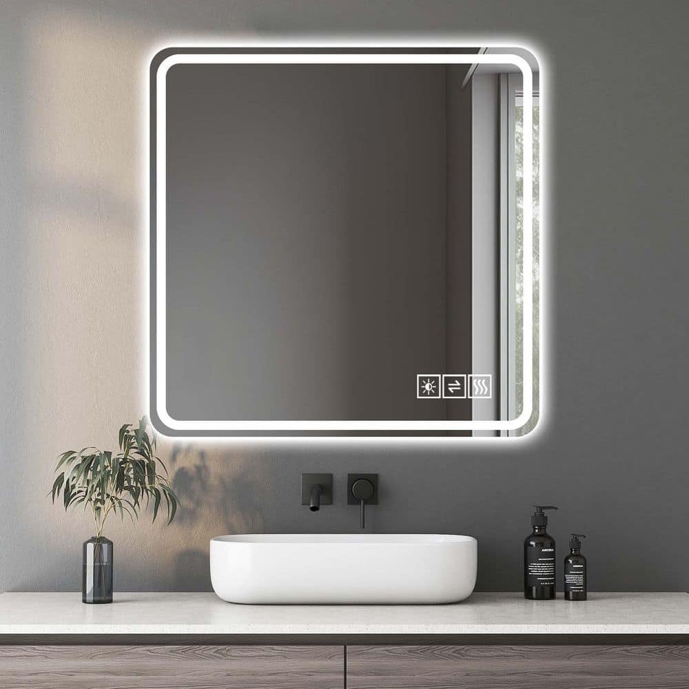 36 in. W x 36 in. H Rectangle LED Bathroom Mirror Vanity Mirror with Light,