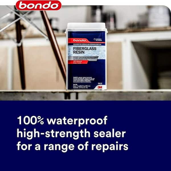3M Bondo Fiberglass Resin Repair Kit, 00420, 0.45 Pint