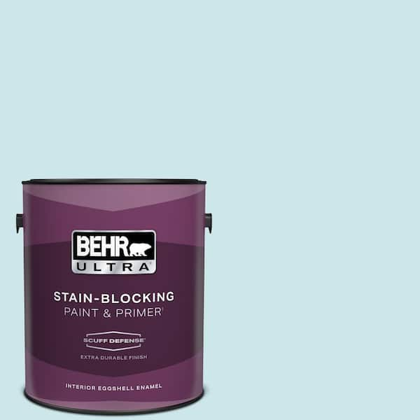 BEHR ULTRA 1 gal. #530C-2 Clear Water Extra Durable Eggshell Enamel Interior Paint & Primer