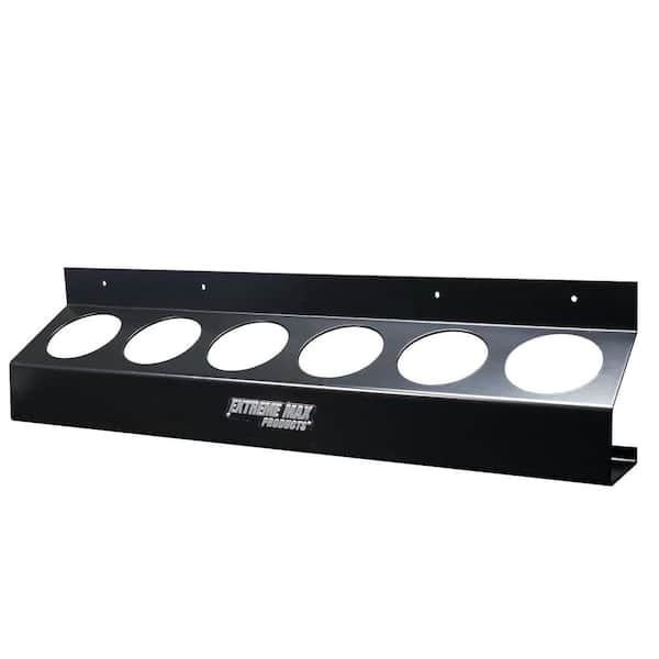 Extreme Max Aluminum Aerosol Storage Shelf for Enclosed Trailer Shop Garage Storage 6-Can Capacity, Black