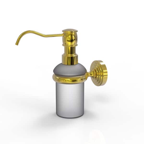 Allied Brass Waverly Place Collection Wall Mounted Soap/Lotion/Antibacterial Dispenser in Polished Brass