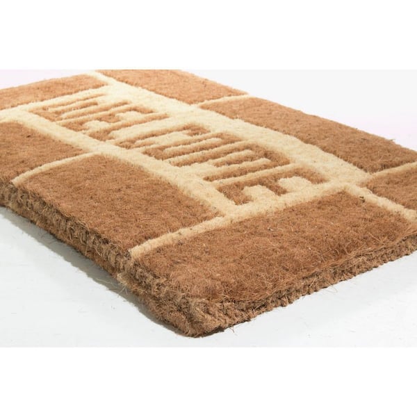 30 in. x 18 in. Brown Coir Outdoor Door Mat