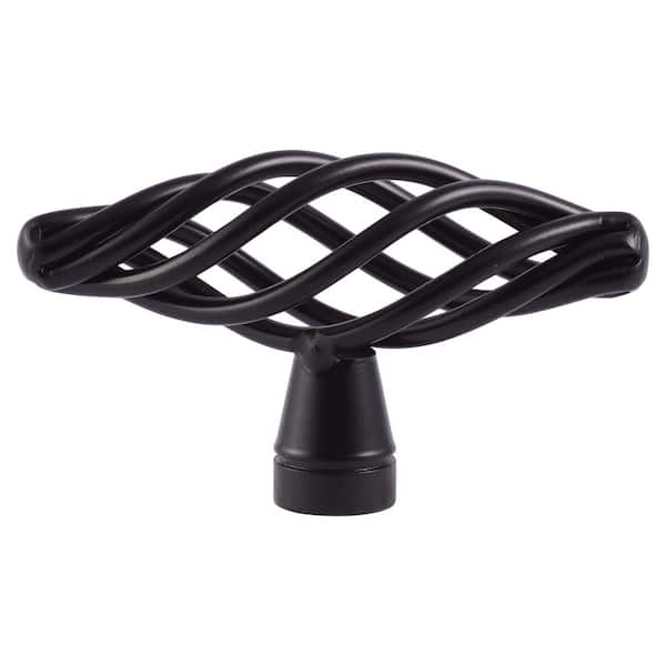 Berkshire 1-1/4 in. Matte Black Birdcage Cabinet Knob (10-Pack)