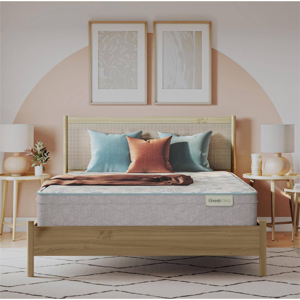 Beauty Sleep Twin XL Gray Euro Top Gel Memory Foam Mattress