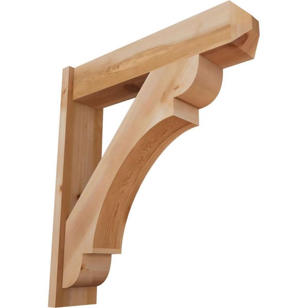 Ekena Millwork 8 in. x 36 in. x 32 in. Western Red Cedar Olympic Craftsman Smooth Outlooker