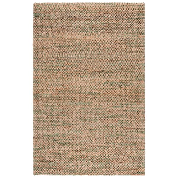 Natural Fiber Couture 4 ft. x 6 ft. Natural/Green Pebble Area Rug
