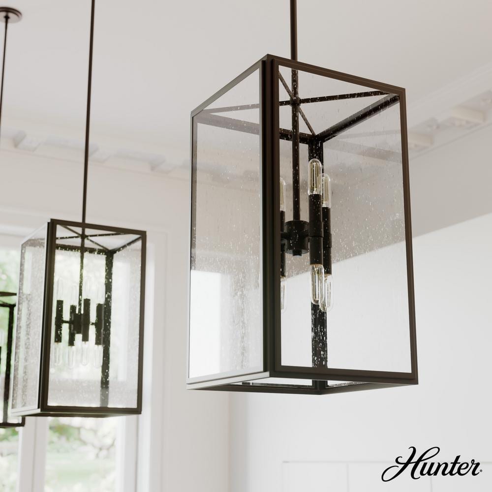 Felippe 8-Light Onyx Bengal Island Pendant Light with Clear Seeded Glass Shade Kitchen Light price history on PriceWatchPro