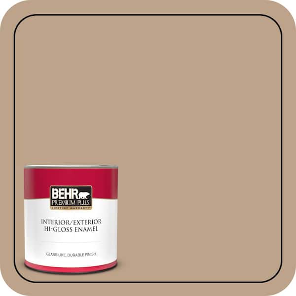 BEHR PREMIUM PLUS 1 qt. #N260-4 Merino Hi-Gloss Enamel Interior/Exterior Paint & Primer