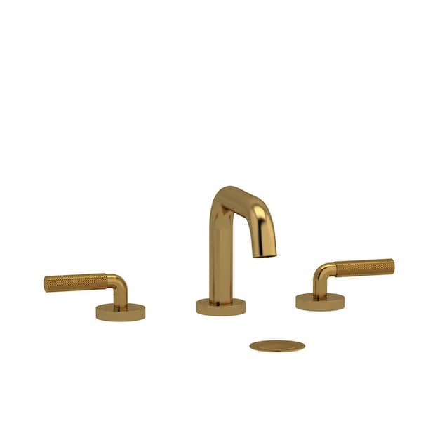 Riu 8 in. Widespread 2-Handle Bathroom Faucet in Brushed Gold