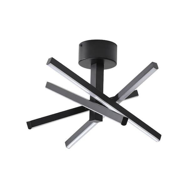 12 in. Black Selectable LED Flush Mount Ceiling Light