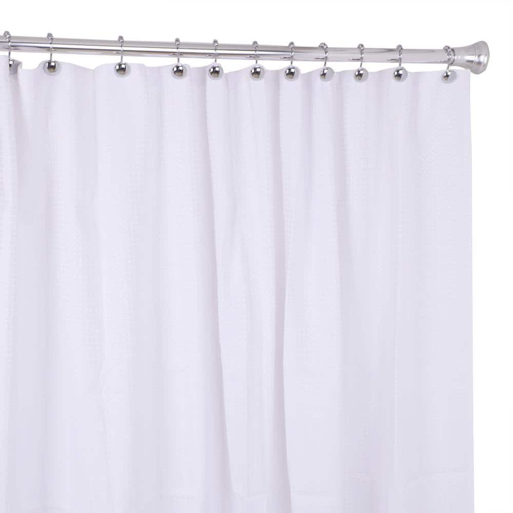 Polished Chrome Single Shower Curtain Hooks Set of 12