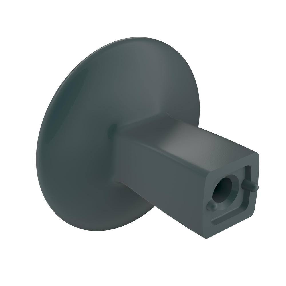 Matte Black Round Modern Cabinet Knob with Mounting Hardware