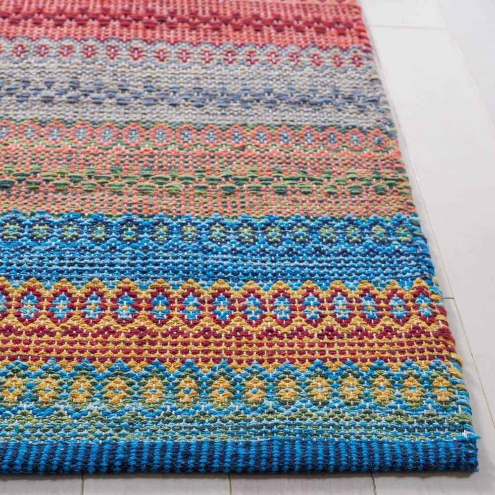 Handmade Red Cotton Flat Woven 8' x 10' Area Rug