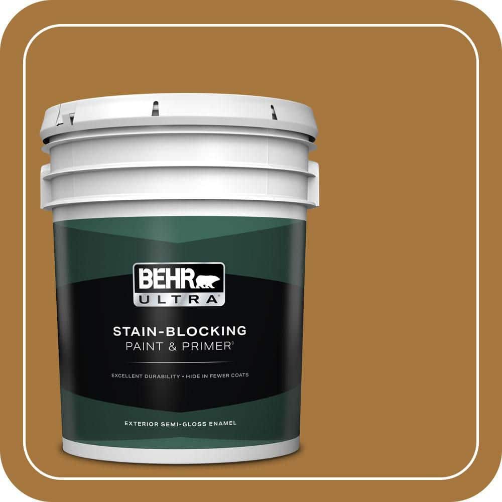 5 gal. #MQ4-06 Invitation Gold Semi-Gloss Enamel Exterior Paint & Primer price history on PriceWatchPro