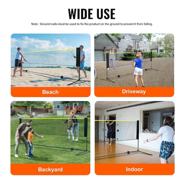 SKYSHALO Badminton Net, Height Adjustable Volleyball Net, 17ft