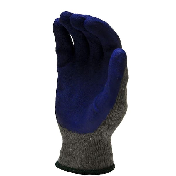 G & F 3100L-DZ Knit Work Gloves, Textured Rubber Latex Coated for Construction, 12-Pairs, Men's Large