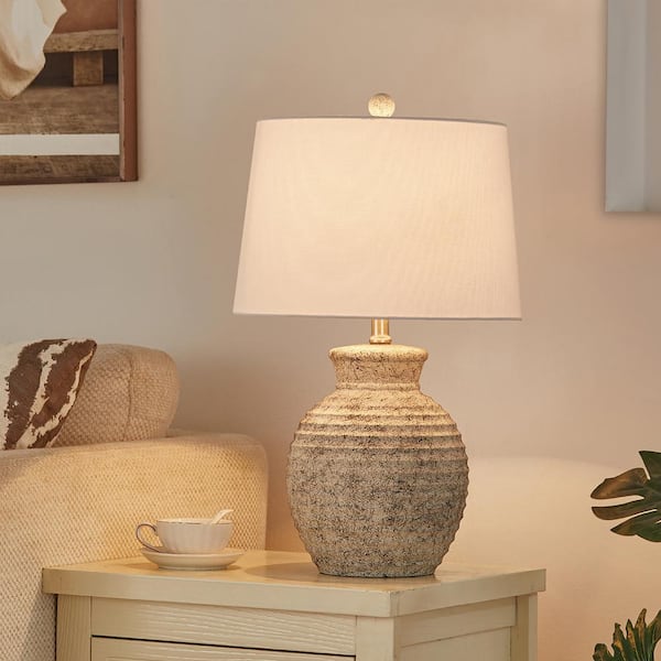 Rustic Ceramic Bedside Table Lamp