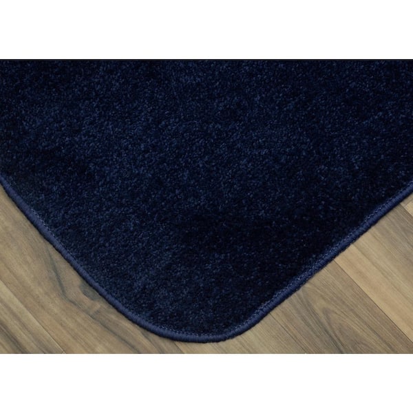 Gramercy Navy Solid Polypropylene 3-Piece Bath Mat Set