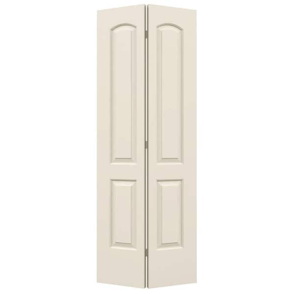 JELD-WEN 32 in. x 80 in. 2 Panel Continental Primed Smooth Molded Composite Closet Bi-Fold Door