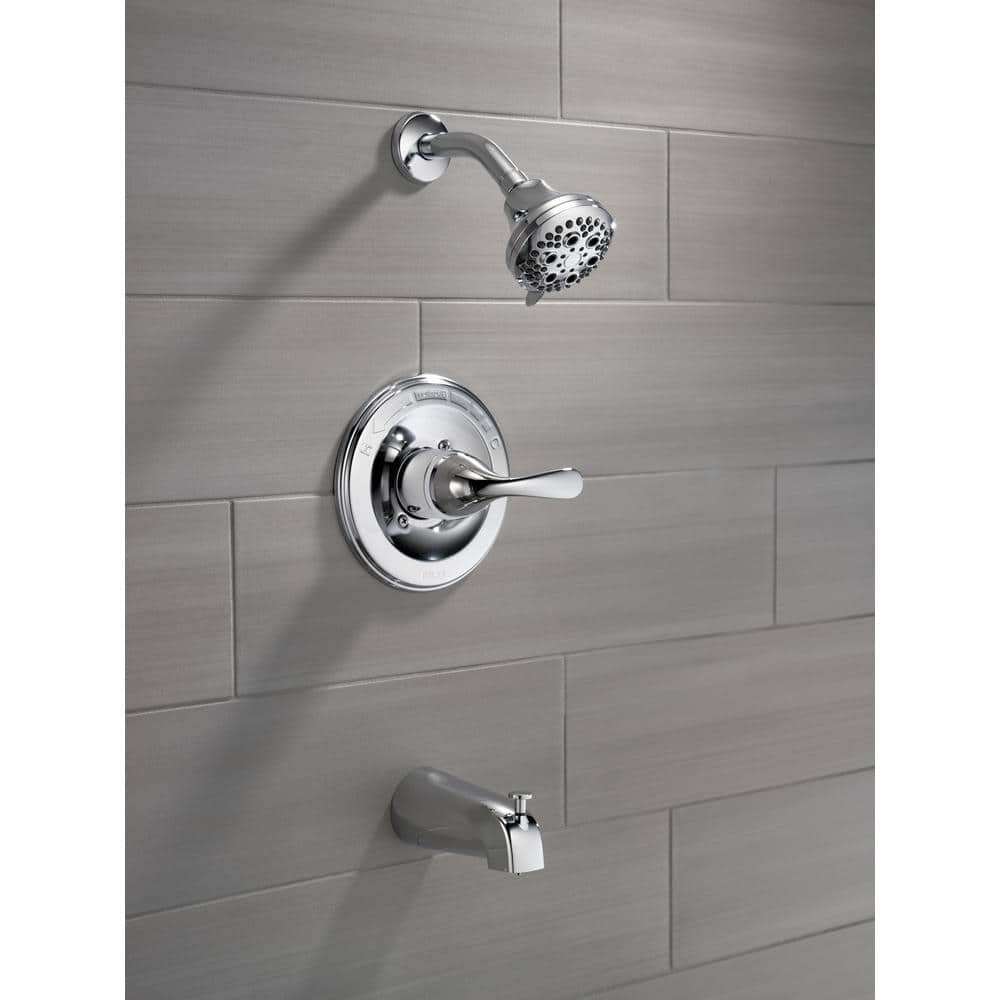 Chrome Single-Function Tub and Shower Faucet Set