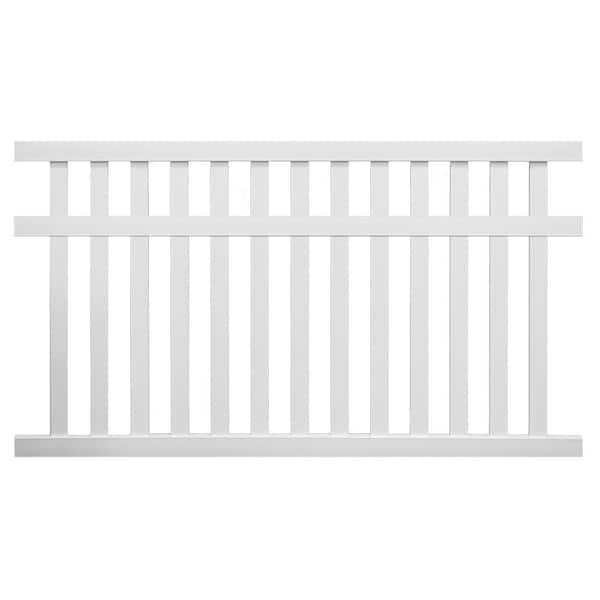 Weatherables Captiva 5 ft. H x 8 ft. W White Vinyl Pool Fence Panel