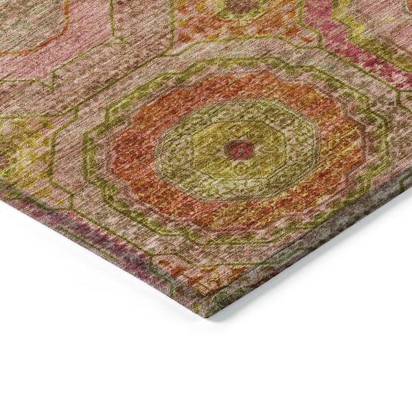 Chantille Machine Washable Indoor/Outdoor Abstract ACN2049 Orange 2 ft. 3 in. x 7 ft. 6 in. Runner Rug