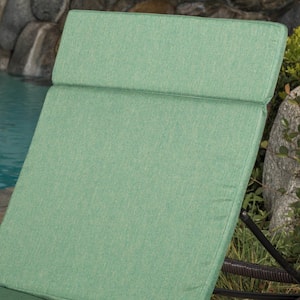 Miller Jungle Green Outdoor Patio Chaise Lounge Cushion