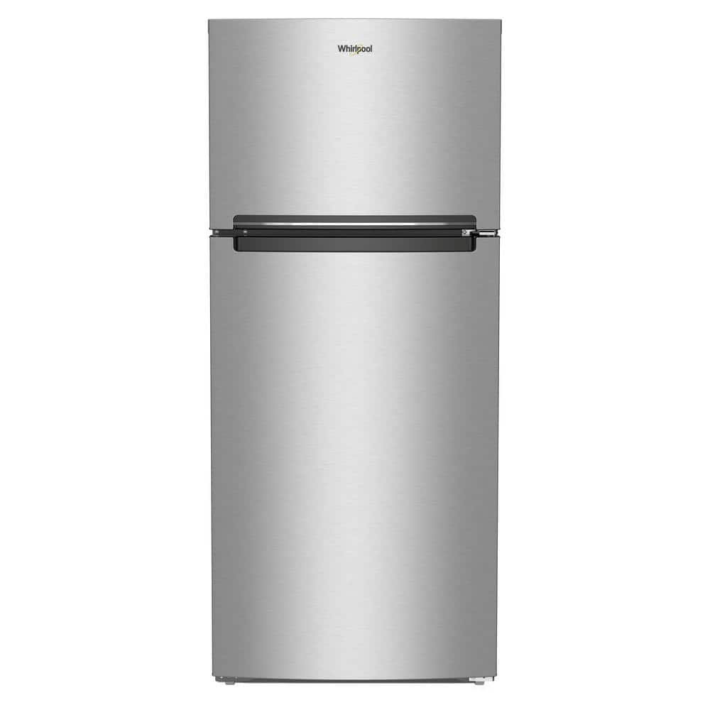 Whirlpool 16.6 cu. ft. Built-In Top Freezer Refrigerator in Stainless Steel, Dolos Steel