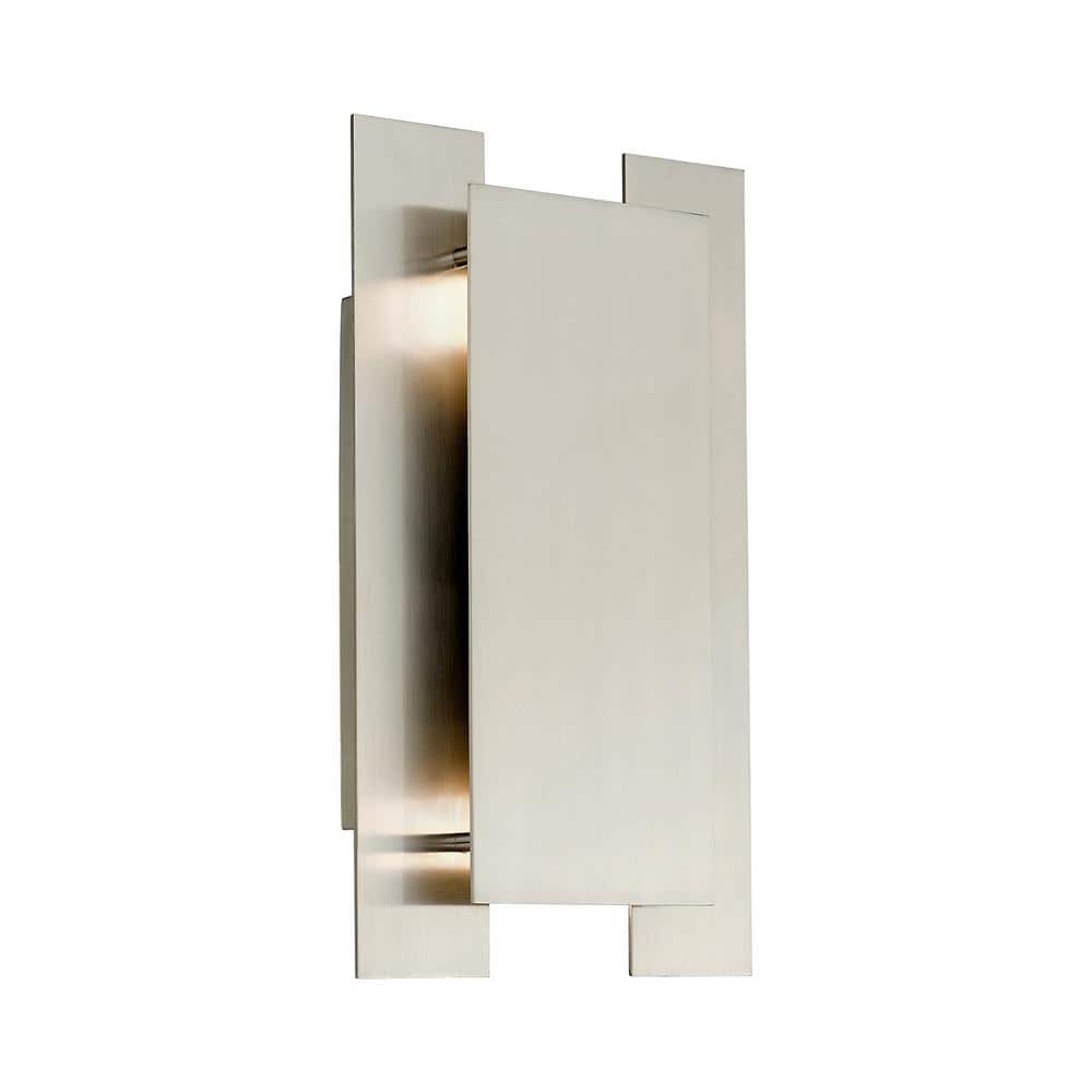 Brushed Nickel 2-Light Vertical/Horizontal Wall Sconce