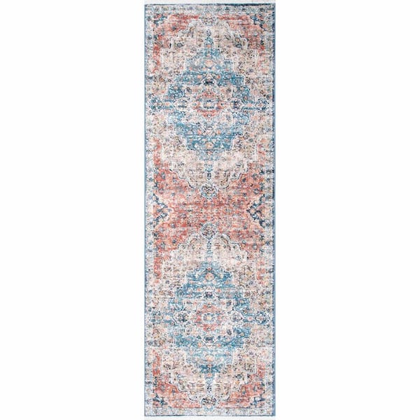 Sawyer Flourishing Medallion Multi 2 ft. 6 in. x 12 ft. Runner Rug