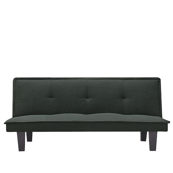 Unbranded 64.57 in. Dark Grey Fabric Twin Size Sofa Bed