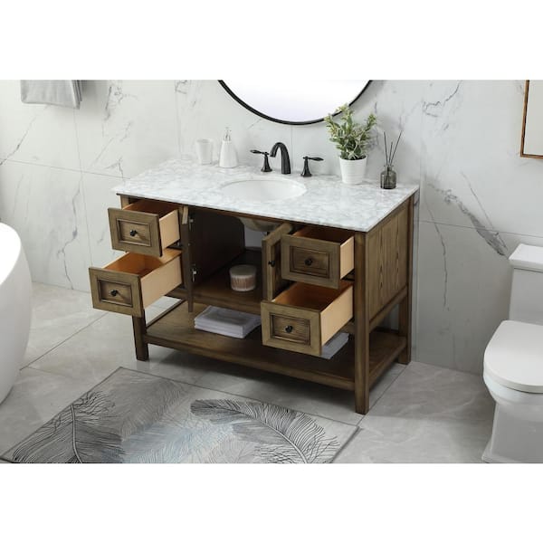LUND Solid Wood Freestanding Bathroom Storage Furniture Set