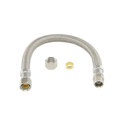 3/8 in. Compression x 3/8 in. O.D. Compression x 12 in. Braided Polymer Faucet Connector