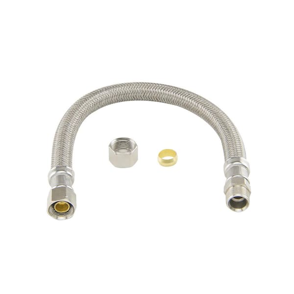 Braided Polymer Faucet Connector, Bathroom Sink Hose Connector Home Depot