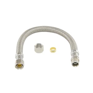 3/8 in. Compression x 3/8 in. Compression x 12 in. Braided Polymer Faucet Supply Line with Nut and Sleeve